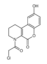 9-hydroxy-4-(2-chloroacetyl)-1,2,3,4-tetrahydro-5H-chromeno[3,4-b]pyridin-5-one结构式
