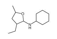 N-cyclohexyl-3-ethyl-5-methyloxolan-2-amine结构式