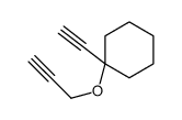 1-ethynyl-1-prop-2-ynoxycyclohexane Structure