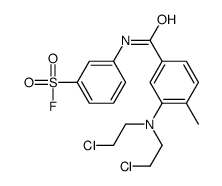 3-[[3-[bis(2-chloroethyl)amino]-4-methylbenzoyl]amino]benzenesulfonyl fluoride结构式