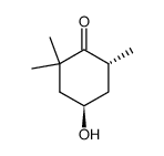 (4R,6R)-4-hydroxy-2,2,6-trimethylcyclohexan-1-one Structure