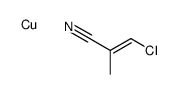 3-chloro-2-methylprop-2-enenitrile,copper Structure