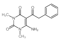 2,4(1H,3H)-Pyrimidinedione,6-amino-1,3-dimethyl-5-(2-phenylacetyl)- picture