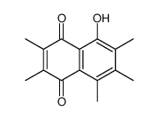 5-hydroxy-2,3,6,7,8-pentamethylnaphthalene-1,4-dione结构式