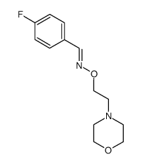 4-fluoro-benzaldehyde O-(2-morpholin-4-yl-ethyl)-oxime结构式