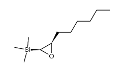 cis-2-(1'-hexyl)-1-(trimethylsilyl)oxirane Structure