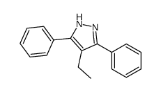 4-ethyl-3,5-diphenyl-1H-pyrazole结构式