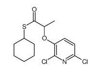 S-cyclohexyl 2-(2,6-dichloropyridin-3-yl)oxypropanethioate结构式