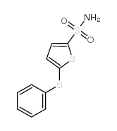 5-(苯硫基)噻吩-2-磺酰胺结构式