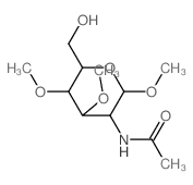 N-[6-(hydroxymethyl)-2,4,5-trimethoxy-oxan-3-yl]acetamide结构式