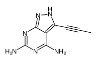 3-prop-1-ynyl-4,6-diaminopyrazolo[3,4-d]pyrimidine结构式