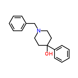 1-苄基-4-苯基哌啶-4-醇结构式