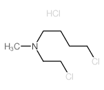 1-Butanamine,4-chloro-N-(2-chloroethyl)-N-methyl-, hydrochloride (1:1) Structure