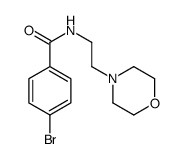 4-溴-N-(2-吗啉-4-基乙基)苯甲酰胺结构式