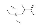 2,3-dimethylbut-3-enyl(triethyl)silane Structure