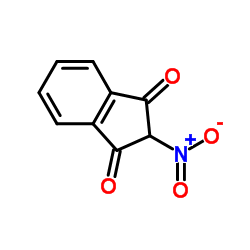 2-硝基茚满-1,3-二酮二水结构式