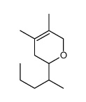 4,5-dimethyl-2-pentan-2-yl-3,6-dihydro-2H-pyran结构式