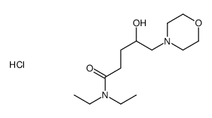 N,N-Diethyl-gamma-hydroxy-4-morpholinepentanamide monohydrochloride Structure