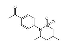 1-[4-(3,5-dimethyl-1,1-dioxo-[1,2]thiazinan-2-yl)-phenyl]-ethanone Structure