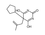5-Cyclopentyl-5-(2-methyl-2-propenyl)-2,4,6(1H,3H,5H)-pyrimidinetrione结构式