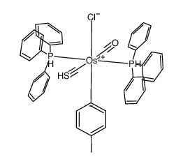 OsCl(p-tolyl)(CO)(CS)(PPh3)2结构式