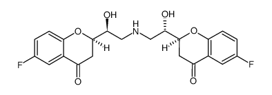 N-[(S,S)-1-hydroxy-2-(6-fluoro-chroman-4-one-2-yl)]-N-[(R,S)-1-hydroxy-2-(6-fiuoro-chroman-4-one-2-yl)]-amine结构式