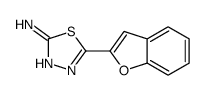 5-(1-benzofuran-2-yl)-1,3,4-thiadiazol-2-amine结构式