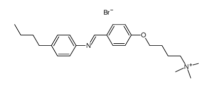 4-(4-(((4-butylphenyl)imino)methyl)phenoxy)-N,N,N-trimethylbutan-1-aminium bromide Structure