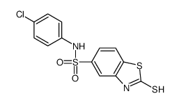 4'-chloro-2-mercapto-5-benzothiazolesulphonanilide structure