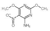 4-Pyrimidinamine, 2, 6-dimethoxy-5-nitro-结构式