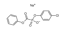 sodium p-chlorophenyl phenoxycarbonylphosphonate Structure