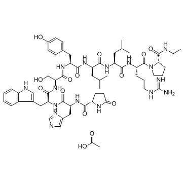 (Des-Gly10,D-Leu6,Pro-NHEt9)-LHRH acetate salt Structure