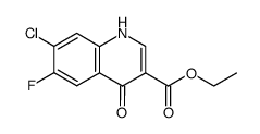 ethyl 7-chloro-6-fluoro-4-oxo-1,4-dihydroquinoline 3-carboxylate结构式