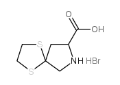 1,4-二硫-7-氮杂螺[4,4]壬烷-8-羧酸氢溴酸盐结构式