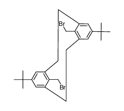 5,13-di-tert-butyl-8,16-bis(bromomethyl)[2.2]metacyclophane结构式