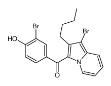 (1-bromo-2-butylindolizin-3-yl)-(3-bromo-4-hydroxyphenyl)methanone Structure