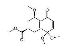 (2R,4R)-4,8,8-Trimethoxy-5-oxo-1,2,3,4,5,8-hexahydro-naphthalene-2-carboxylic acid methyl ester结构式