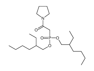 2-[bis(2-ethylhexoxy)phosphoryl]-1-pyrrolidin-1-ylethanone结构式