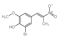 2-bromo-6-methoxy-4-(2-nitroprop-1-enyl)phenol Structure