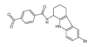 N-(6-溴-2,3,4,9-四氢-1H-咔唑-1-基)-4-硝基苯甲酰胺结构式