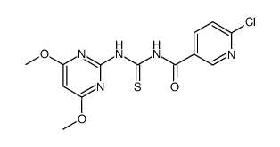 1-(6-Chloro-pyridine-3-carbonyl)-3-(4,6-dimethoxy-pyrimidin-2-yl)-thiourea结构式