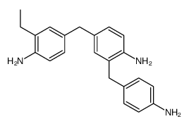 4-[(4-amino-3-ethylphenyl)methyl]-2-[(4-aminophenyl)methyl]aniline结构式