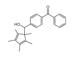 {4-[(hydroxy)(1,2,3,4,5-pentamethyl-2,4-cyclopentadienyl)methyl]phenyl}(phenyl)methanone结构式
