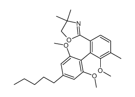 2-(2-(2,6-dimethoxy-4-pentylphenyl)-3-methoxy-4-methylphenyl)-4,4-dimethyl-4,5-dihydro-oxazole结构式