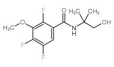2,4,5-三氟-N-(1-羟基-2-甲基-2-丙烷)-3-甲氧基苯甲酰胺结构式