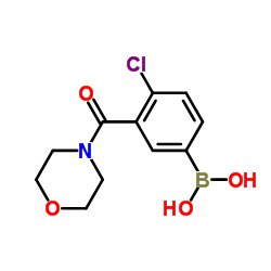 4-氯-3-(4-吗啉基羰基)苯硼酸结构式