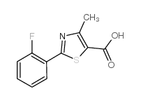 2-(2-氟-苯基)-4-甲基-噻唑-5-羧酸结构式