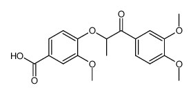 4-[2-(3,4-Dimethoxy-phenyl)-1-methyl-2-oxo-ethoxy]-3-methoxy-benzoic acid结构式
