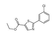 ethyl 2-(3-chlorophenyl)-1,3-thiazole-5-carboxylate结构式
