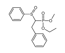 [2-(benzenesulfinyl)-2-[ethoxy(methoxy)phosphoryl]ethyl]benzene Structure